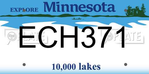 ECH371 Minnesota License Plate