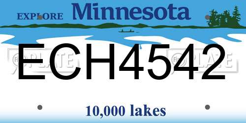 ECH4542 Minnesota License Plate