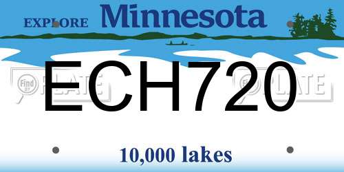 ECH720 Minnesota License Plate