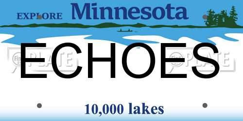 ECHOES Minnesota License Plate