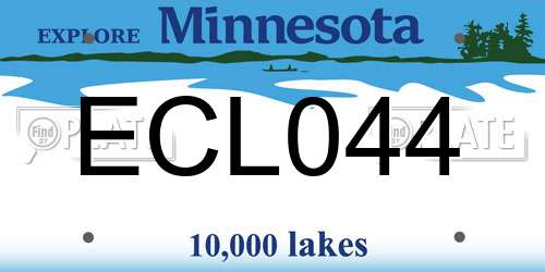 ECL044 Minnesota License Plate