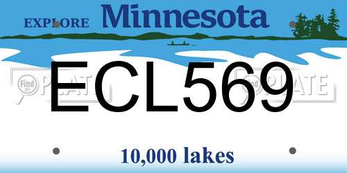 ECL569 Minnesota License Plate