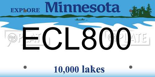 ECL800 Minnesota License Plate
