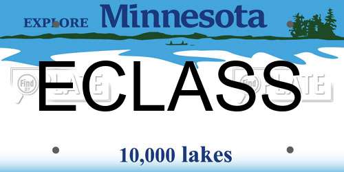 ECLASS Minnesota License Plate