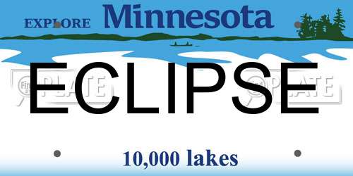 ECLIPSE Minnesota License Plate