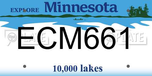 ECM661 Minnesota License Plate