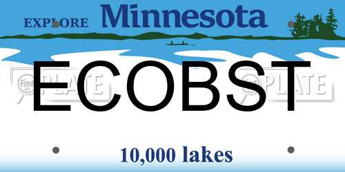 ECOBST Minnesota License Plate