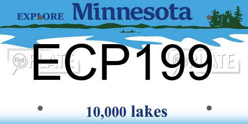ECP199 Minnesota License Plate