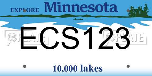 ECS123 Minnesota License Plate