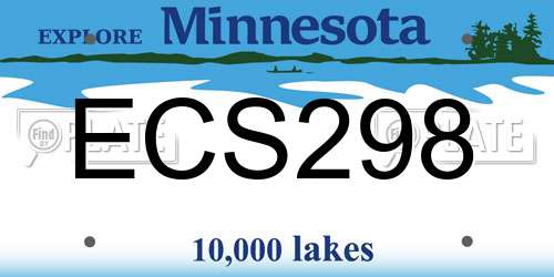 ECS298 Minnesota License Plate