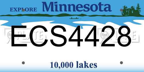 ECS4428 Minnesota License Plate