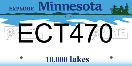 ECT470 Minnesota License Plate