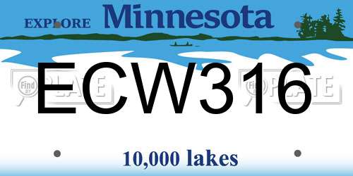 ECW316 Minnesota License Plate