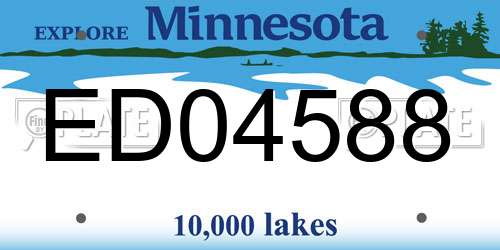 ED04588 Minnesota License Plate