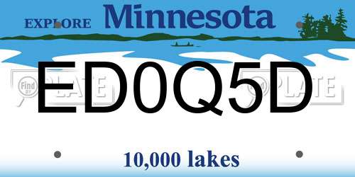 ED0Q5D Minnesota License Plate
