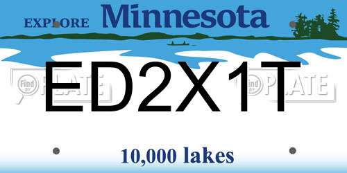 ED2X1T Minnesota License Plate