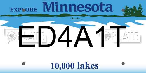 ED4A1T Minnesota License Plate
