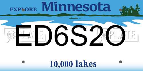 ED6S2O Minnesota License Plate