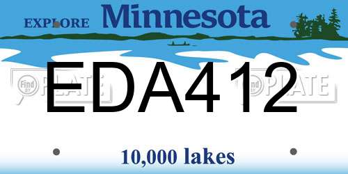 EDA412 Minnesota License Plate