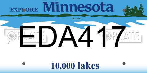 EDA417 Minnesota License Plate