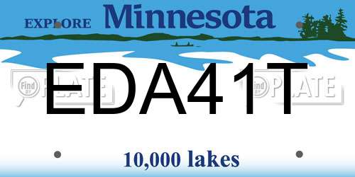 EDA41T Minnesota License Plate