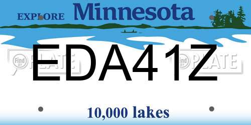 EDA41Z Minnesota License Plate