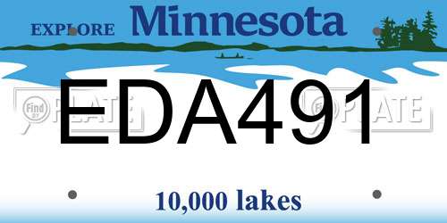 EDA491 Minnesota License Plate
