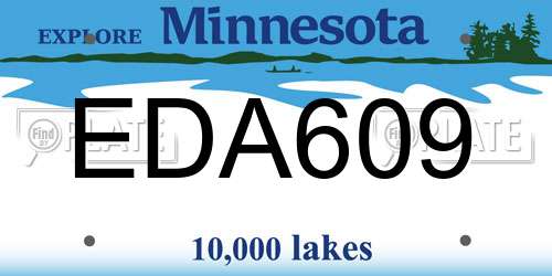 EDA609 Minnesota License Plate