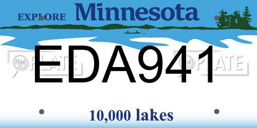 EDA941 Minnesota License Plate