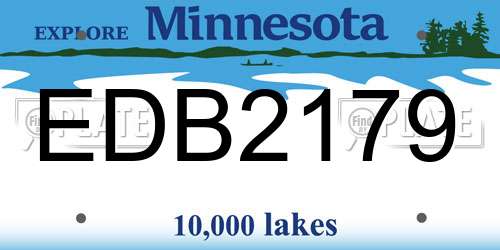 EDB2179 Minnesota License Plate