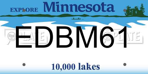 EDBM61 Minnesota License Plate