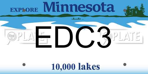 EDC3 Minnesota License Plate