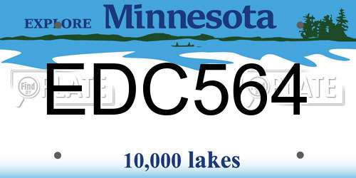 EDC564 Minnesota License Plate