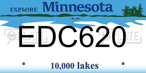 EDC620 Minnesota License Plate