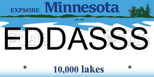 EDDASSS Minnesota License Plate