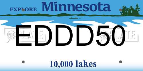 EDDD50 Minnesota License Plate