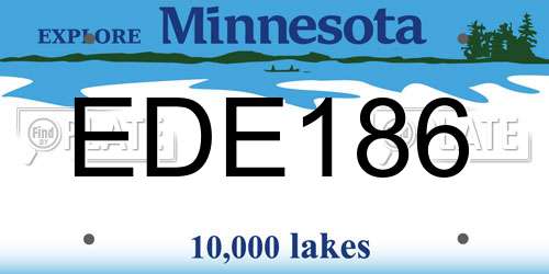 EDE186 Minnesota License Plate