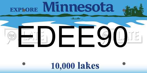 EDEE90 Minnesota License Plate