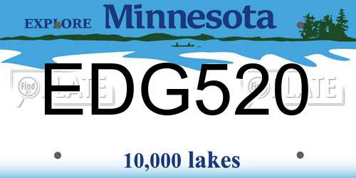 EDG520 Minnesota License Plate