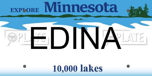 EDINA Minnesota License Plate