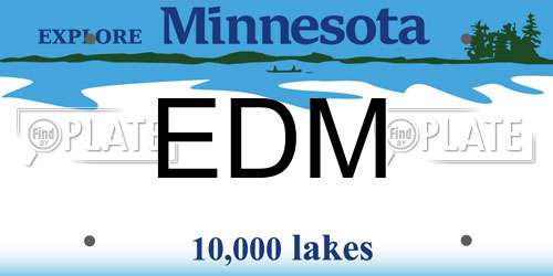 EDM Minnesota License Plate