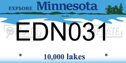 EDN031 Minnesota License Plate