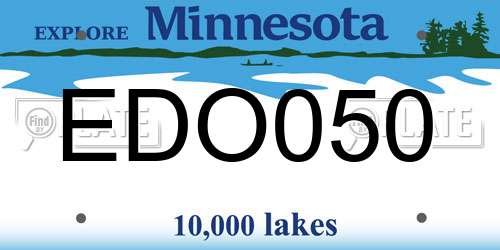 EDO050 Minnesota License Plate