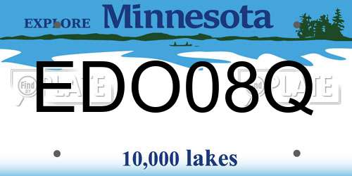 EDO08Q Minnesota License Plate