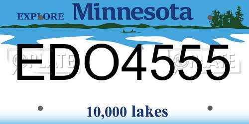 EDO4555 Minnesota License Plate