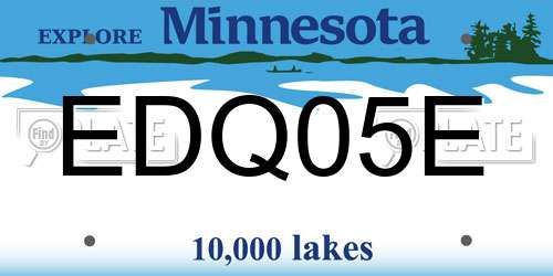 EDQ05E Minnesota License Plate