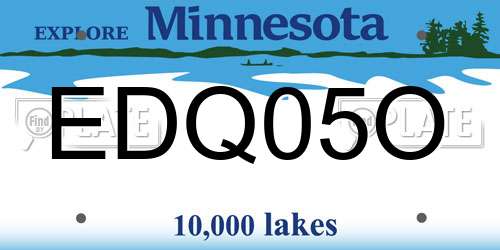 EDQ05O Minnesota License Plate