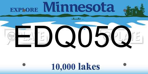 EDQ05Q Minnesota License Plate