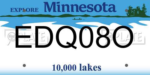 EDQ08O Minnesota License Plate