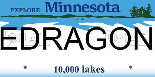 EDRAGON Minnesota License Plate